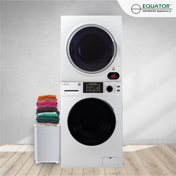 Equator Advanced Appliances Electric Stacked Laundry Center with 1.9-cu ft Washer (EW 835) and 3.5-cu ft Dryer (ED 852)