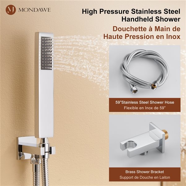 Hose holder stainless steel for hose, wall model - High pressure