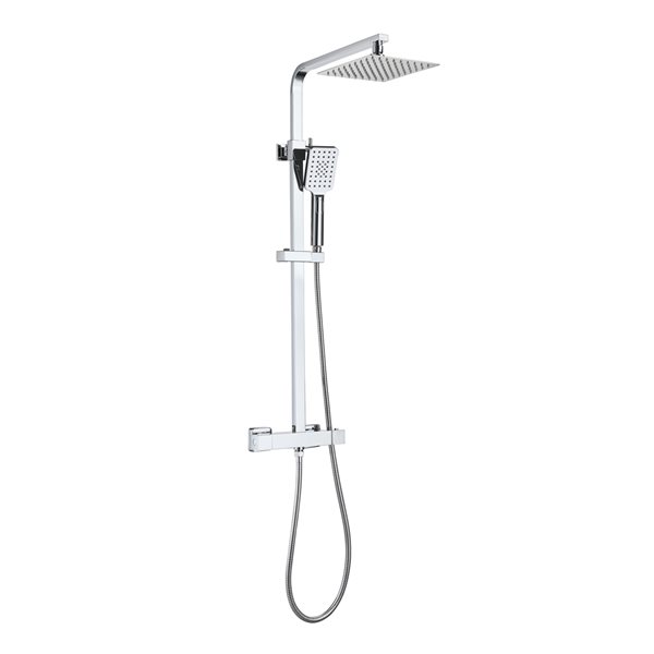 Mondawe Thermostatic Shower Bar System with Square Shower Head-in ...