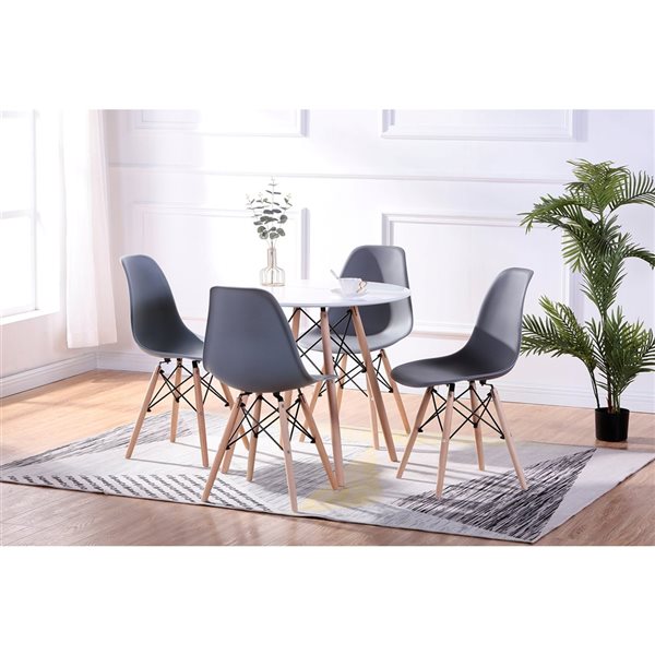 TAKE ME HOME Louvre Grey/Wood Chair - Set of 2