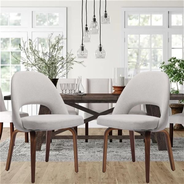 TAKE ME HOME Furniture Roberto Slate Fabric Dining Chair Set of 2