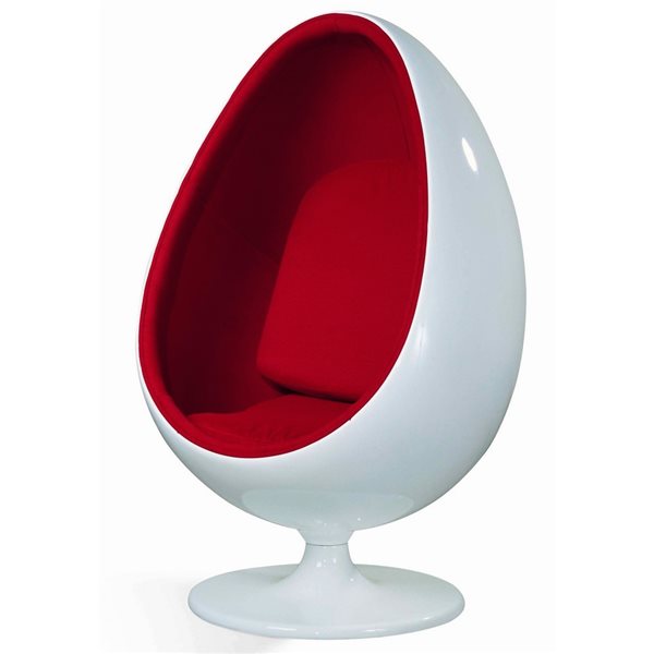 TAKE ME HOME Modern Red Cotton Chaise Lounge