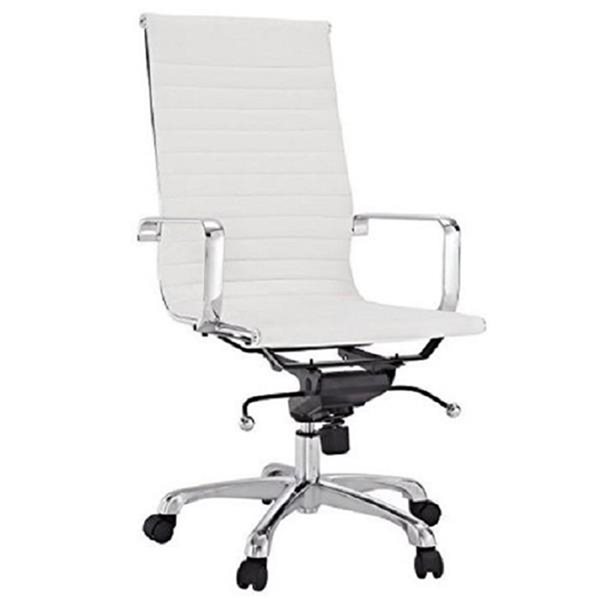 TAKE ME HOME High Back White Leather Office Armchair TH-S301-W0 | RONA