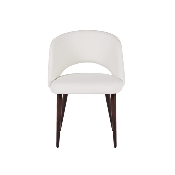 TAKE ME HOME Roberto White Leather Dining Chair - Set of 2