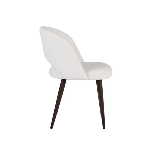 TAKE ME HOME Roberto White Leather Dining Chair - Set of 2