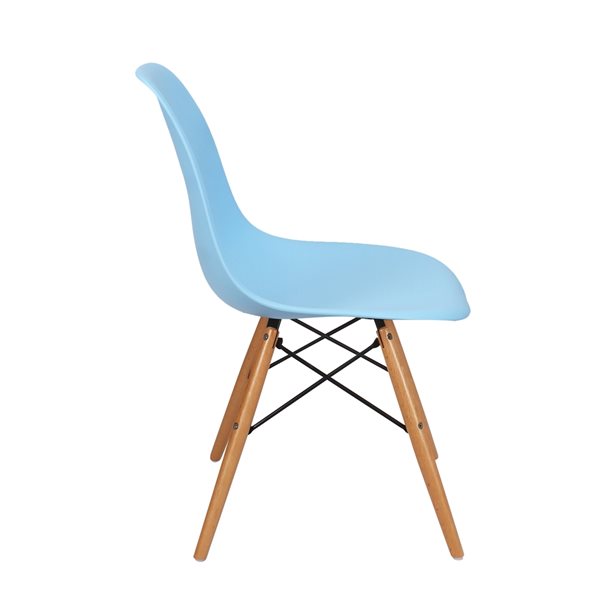 TAKE ME HOME Louvre Light Blue/Wood Chair - Set of 2