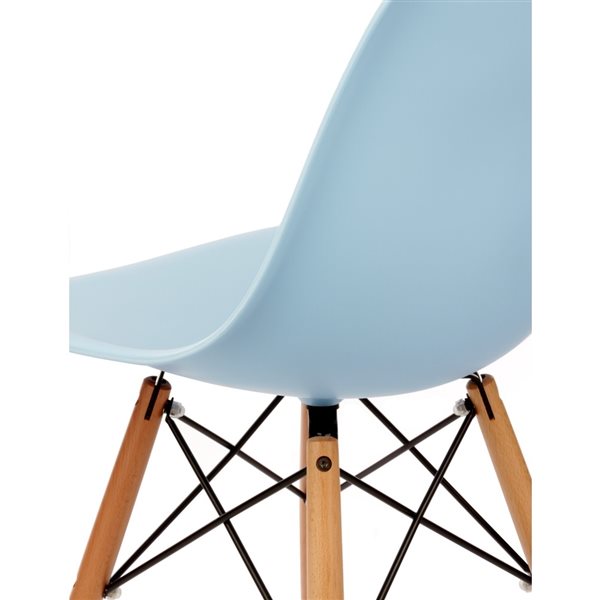 TAKE ME HOME Louvre Light Blue/Wood Chair - Set of 2