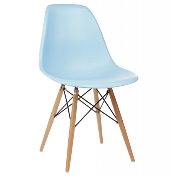 TAKE ME HOME Louvre Light Blue/Wood Chair - Set of 2