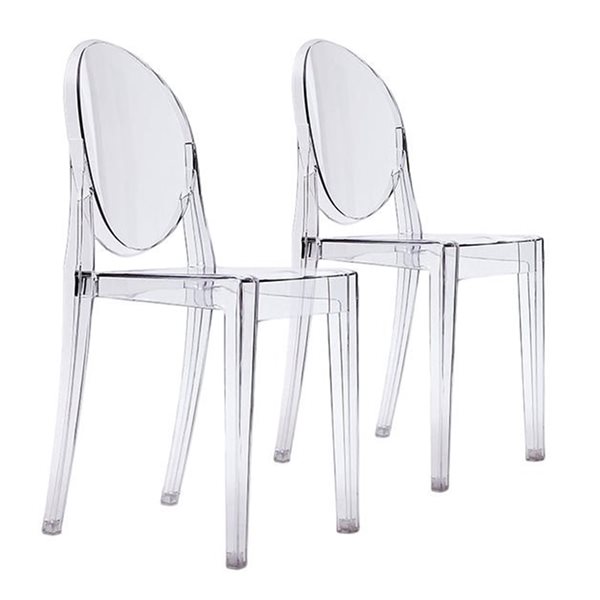 TAKE ME HOME Ghost Armless Chair - Set of 2