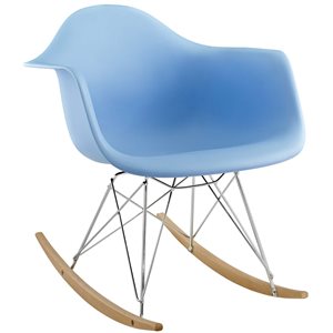 TAKE ME HOME 20-in Light Blue Kids Rocking Chair