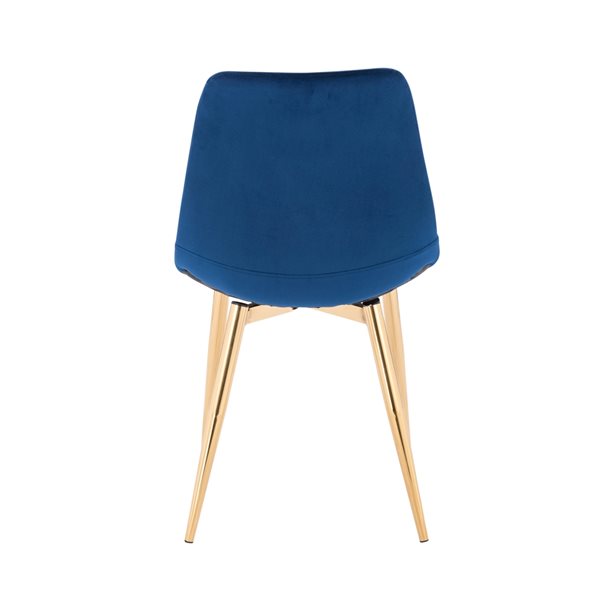 TAKE ME HOME Classic Grey Blue Velvet Chair Set of 2 BLUCL18056DORIV RONA