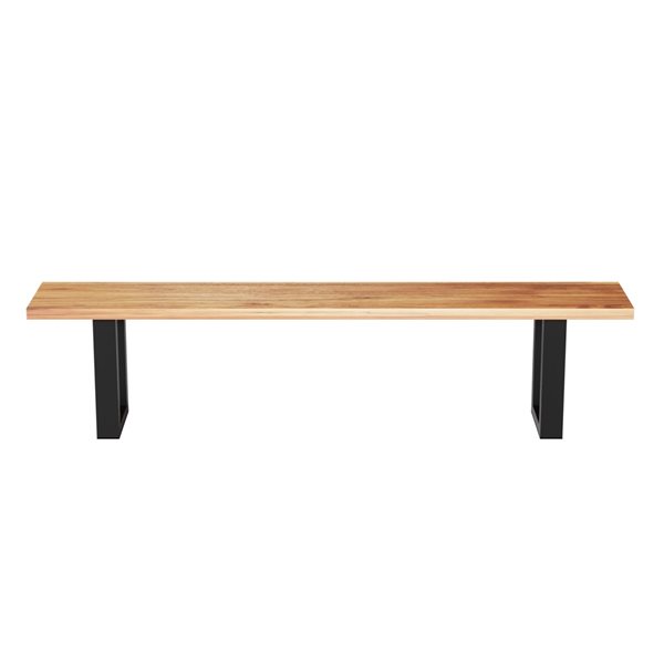 MobX 80-in Acacia Bench with Black U Legs