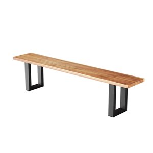MobX 80-in Acacia Bench with Black U Legs