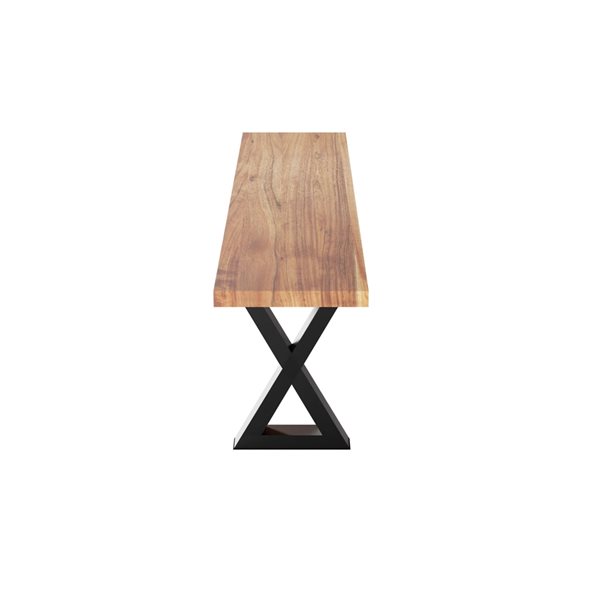 MobX 80-in Acacia Bench with Black X Legs