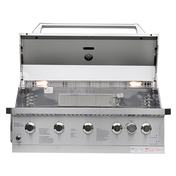 NXR LS Stainless Steel 5-Burner 72 000-BTU Infrared Built-In Grill