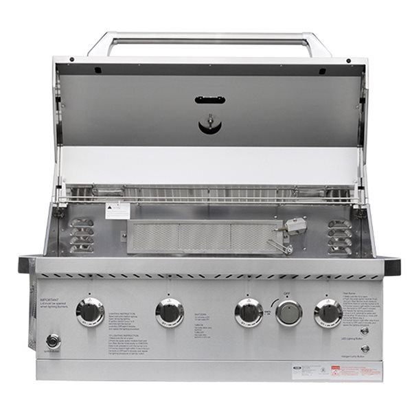 NXR LS Stainless Steel 4-Burner 60 000-BTU Infrared Built-In Grill