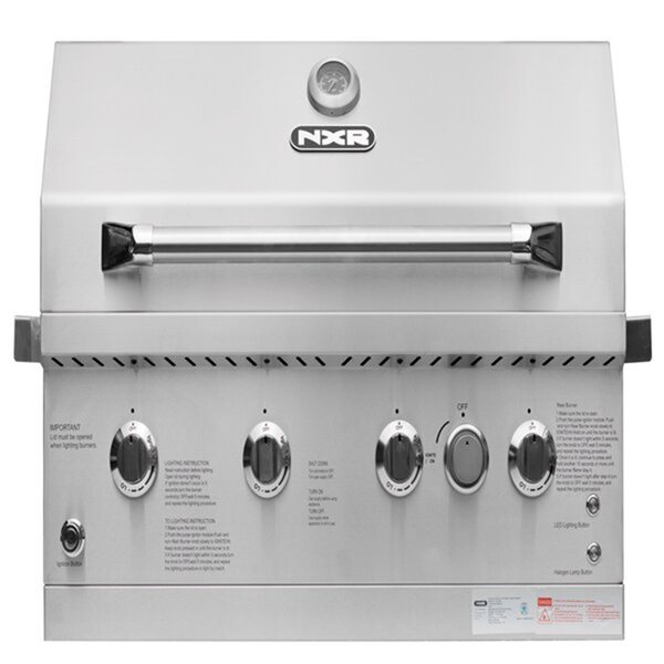 NXR LS Stainless Steel 4-Burner 60 000-BTU Infrared Built-In Grill