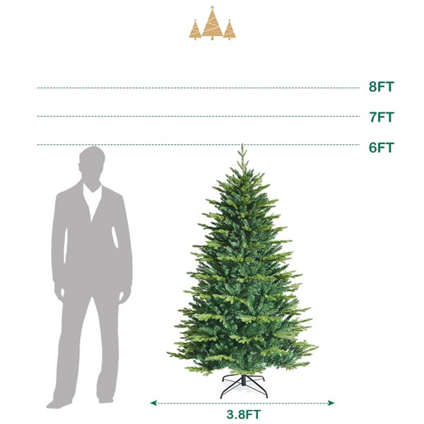 Costway 6ft AppControlled PreLit Christmas Tree Multicolour Lights with 15 Modes CM23483US RONA