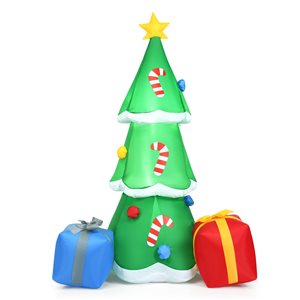 Costway 6-ft Internal Light Inflatable Christmas Tree with Gift Boxes
