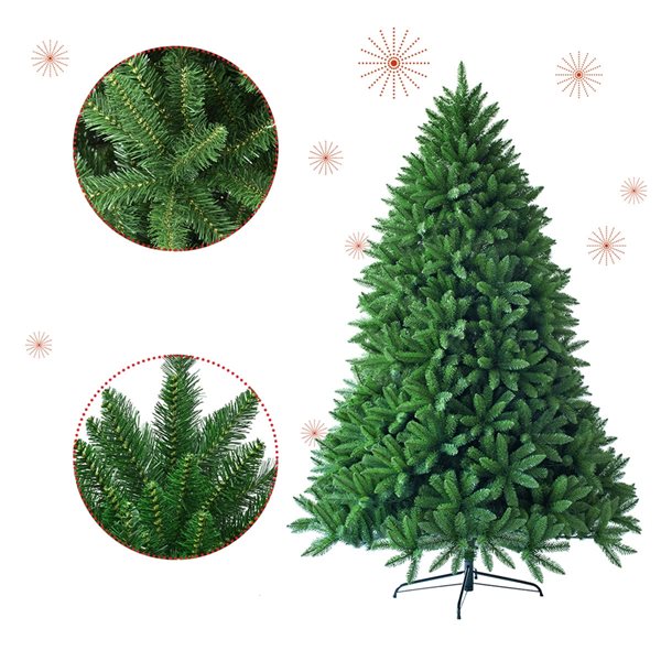 Costway 6-ft Premium Hinged Artificial Christmas Fir Tree with 1250 Branch Tips