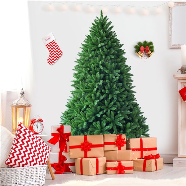 Costway 6-ft Premium Hinged Artificial Christmas Fir Tree with 1250 Branch Tips