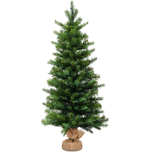 Costway 3-ft Pre-Lit Spruce Tabletop Christmas Tree Battery Operated ...