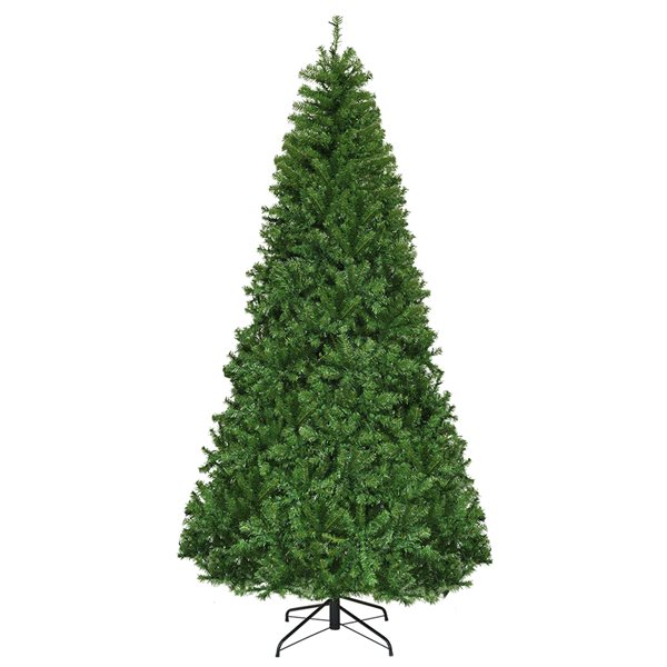 Costway 8-ft Pre-Lit Artificial Christmas Tree Premium Hinged with 750 LED Lights and Stand