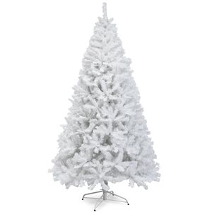 Costway 7.5-ft Hinged Artificial Christmas Tree Premium Pine Tree 1346 Tips with Metal Stand