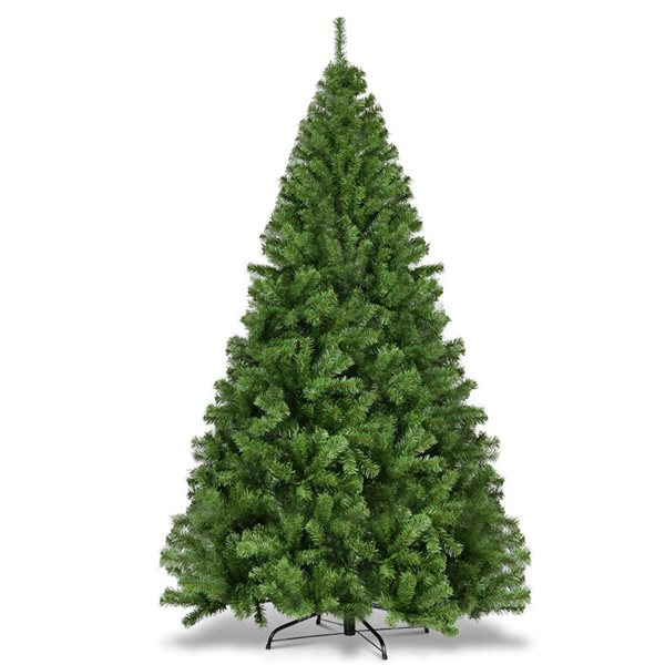 Costway 7.5-ft PVC Artificial Christmas Tree 1346 Tips Premium Hinged with Solid Metal Leg
