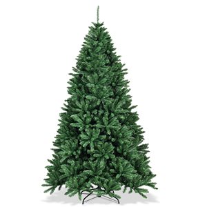 Costway 7.5-ft Hinged Artificial Christmas Tree Unlit Douglas Full Fir Tree with 2254 Tips