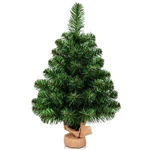 Costway 2-ft Holiday Season Decoration PVC Artificial Small Christmas Tree