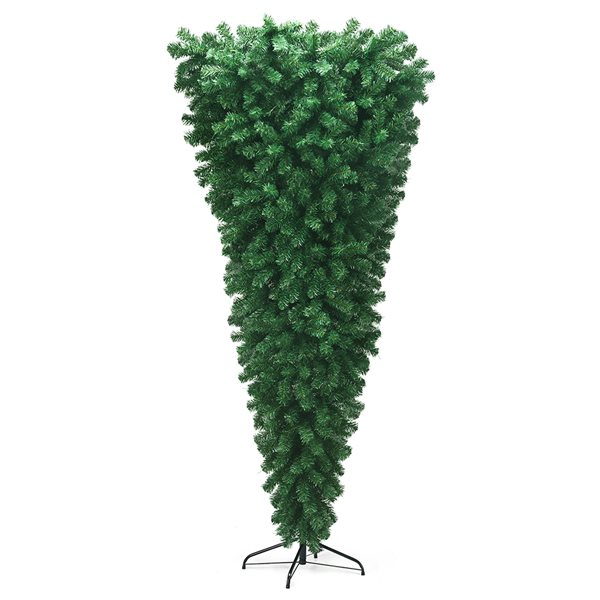 Costway 7-ft Unlit Upside Down Artificial Christmas Tree with 1000 Branch Tips Holiday