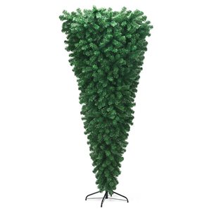 Costway 7-ft Unlit Upside Down Artificial Christmas Tree with 1000 Branch Tips Holiday