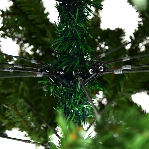 Costway 9-ft PVC Artificial Christmas Tree 2132 Tips Premium Hinged with Solid Metal Legs