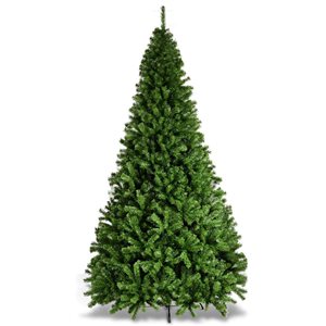 Costway 9-ft PVC Artificial Christmas Tree 2132 Tips Premium Hinged with Solid Metal Legs