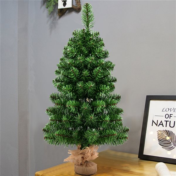 Costway 3-ft Artificial PVC Christmas Tree Tabletop Holiday Season Decoration Home Decor