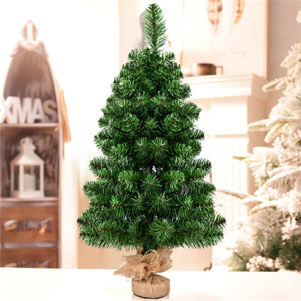 Costway 3-ft Artificial PVC Christmas Tree Tabletop Holiday Season Decoration Home Decor