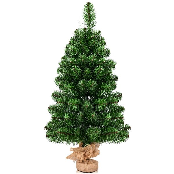 Costway 3-ft Artificial PVC Christmas Tree Tabletop Holiday Season Decoration Home Decor