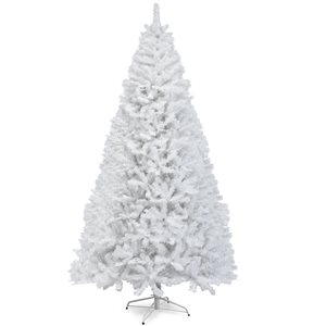 Costway 9-ft Hinged Artificial Christmas Tree Premium Pine Tree 2132 Tips with Metal Stand