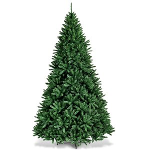 Costway 9-ft Hinged Artificial Christmas Tree Unlit Douglas Full Fir Tree with 3594 Tips