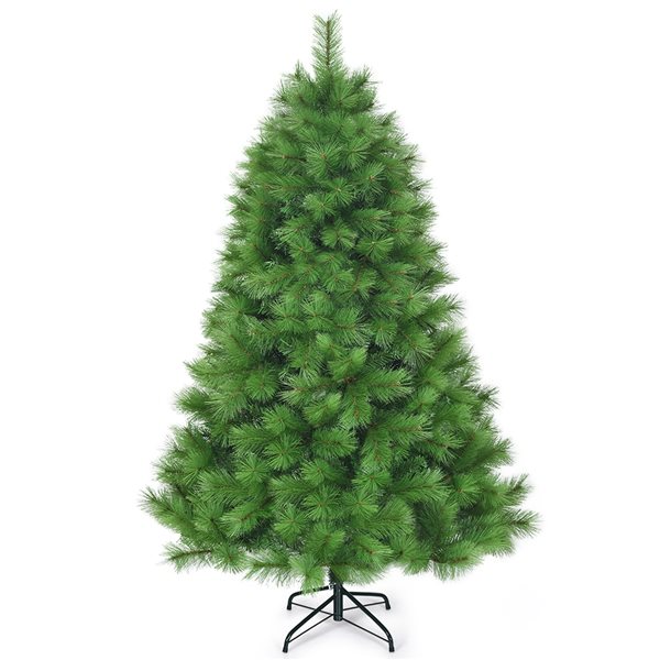 Costway 6 -ft Hinged Artificial Christmas Tree Holiday Decoration with ...