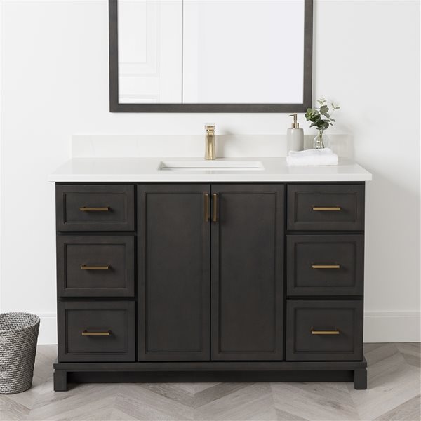 Tenor Tofino 48-in Vanity with Carrera Quartz top