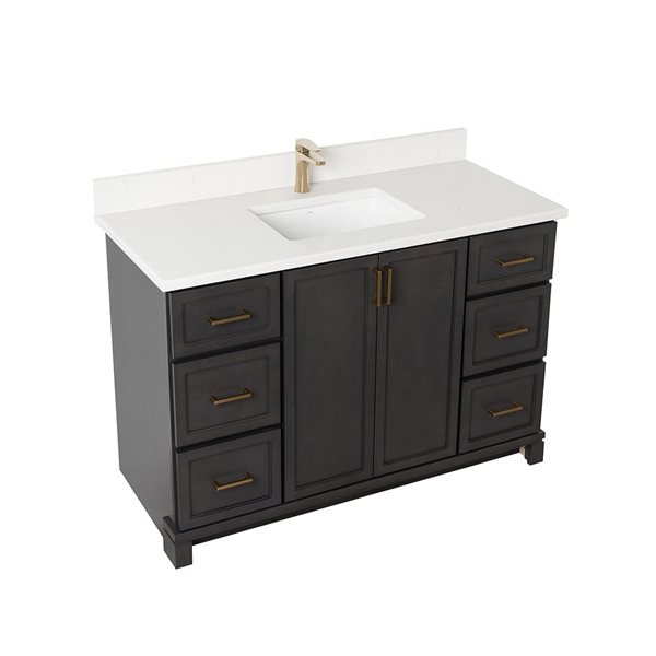 Tenor Tofino 48-in Vanity with Carrera Quartz top