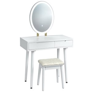 Costway 16-in White Makeup Vanity with 3 Lighting Modes