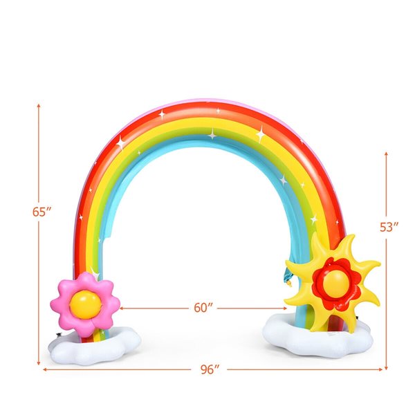 Costway Multicolour Inflatable Rainbow Sprinkler OP70505 RONA