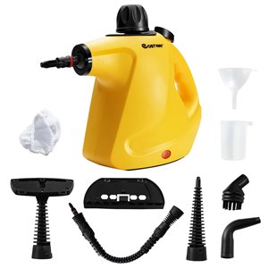 Costway 1-Speed 1050 W Multipurpose Steam Cleaner in Yellow