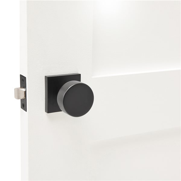 Bouton de porte noir réversible Bali par Explore Hardware, paquet de 1