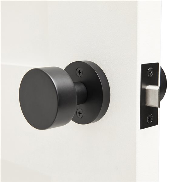 Bouton de porte noir réversible Bora Bora par Explore Hardware, paquet de 1