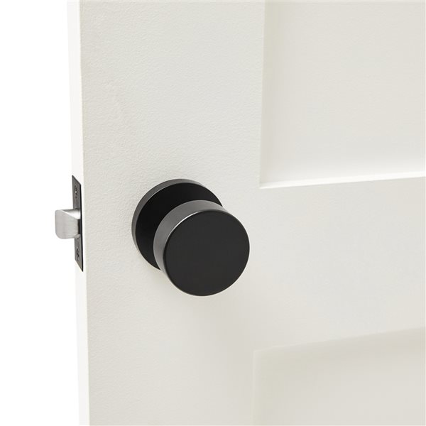 Bouton de porte noir réversible Bora Bora par Explore Hardware, paquet de 1