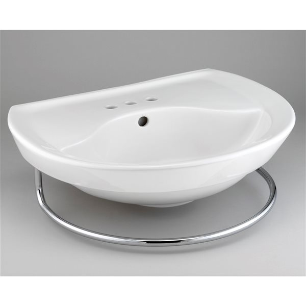 American Standard Ravenna 8.25-in White Vitreous China Pedestal Sink Top